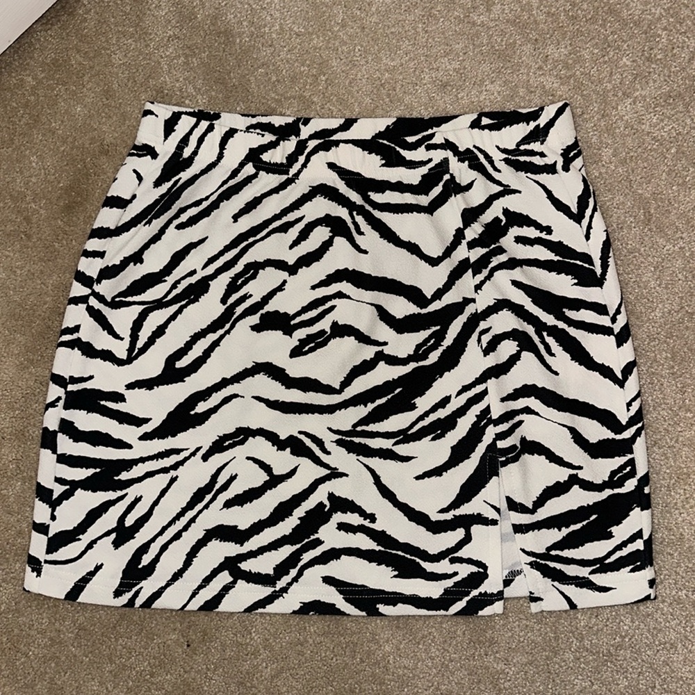 Shein zebra print skirt